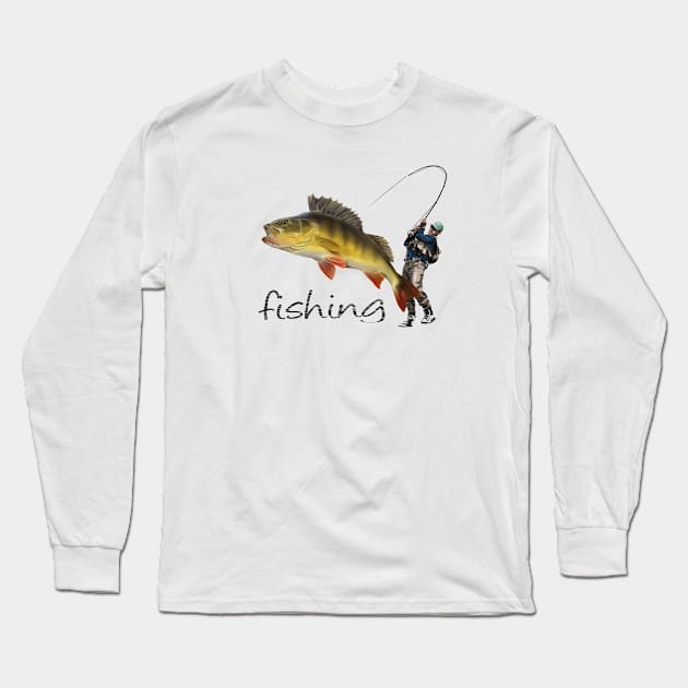 Fishing Long Sleeve T-Shirt by sibosssr